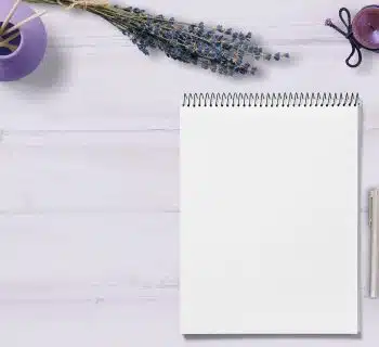 notepad, table, decoration