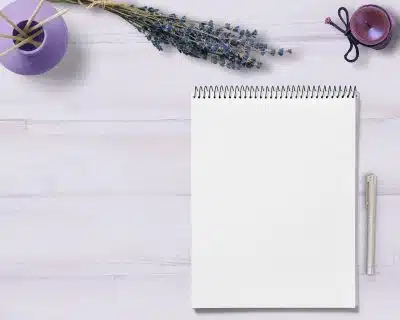 notepad, table, decoration