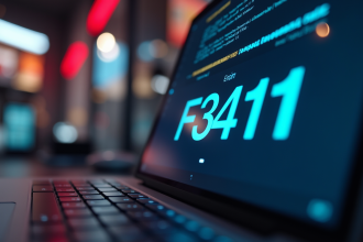 Affichage d'un code erreur F3411 sur un écran moderne